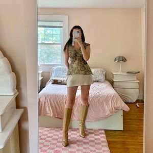 Vintage Y2K Sheer Paisley Top